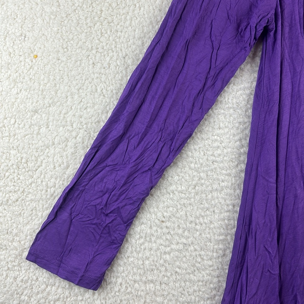 Nwot Ouges Womens Purple Lace Trim Long Sleeve Hi… - image 5
